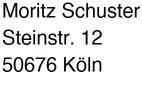 Anschrift — aus Datenschutzgründen als Grafik eingebunden. Kontakt per E-Mail möglich.